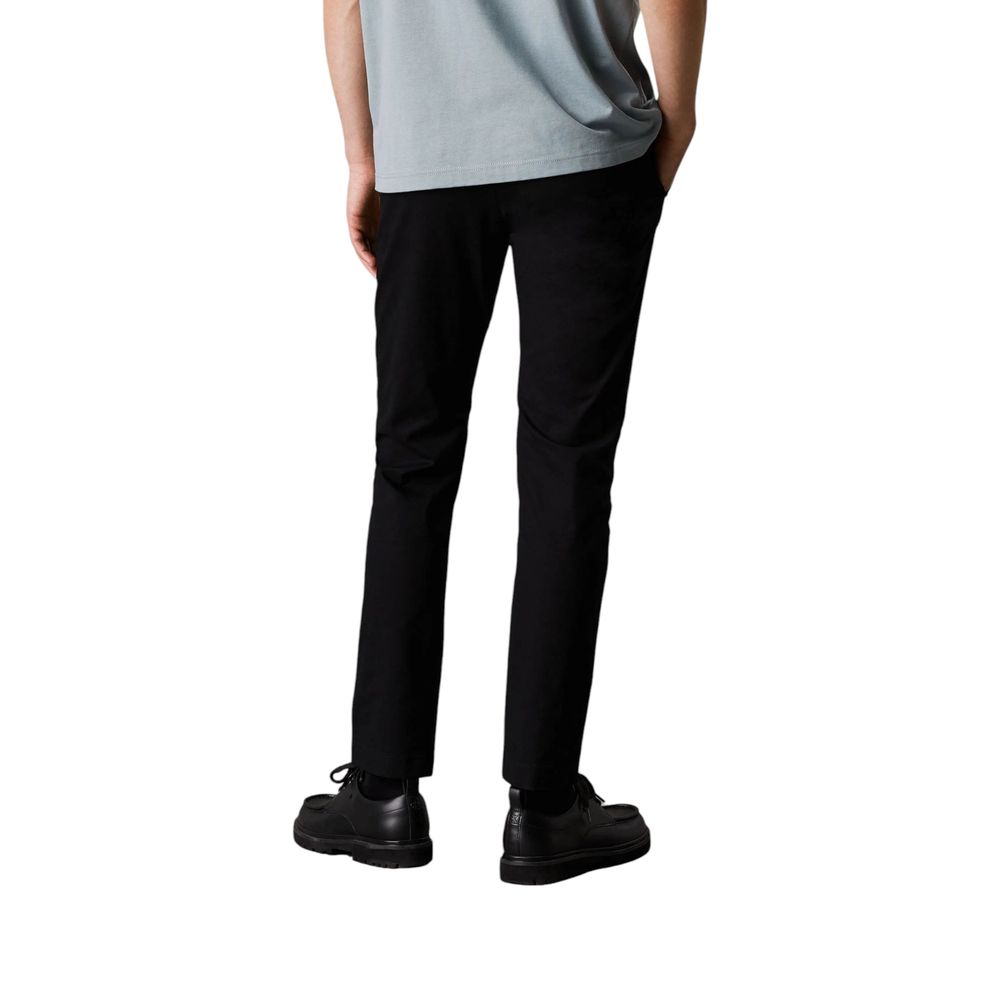 Black Cotton Cotton Jeans & Pant