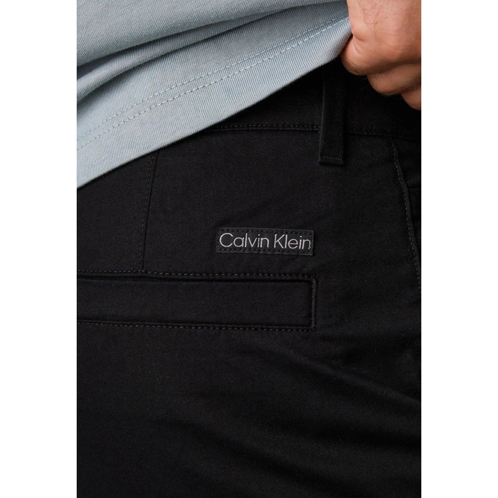Black Cotton Cotton Jeans & Pant