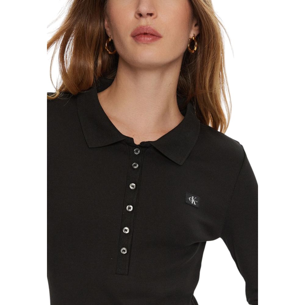 Vestido negro de algodón