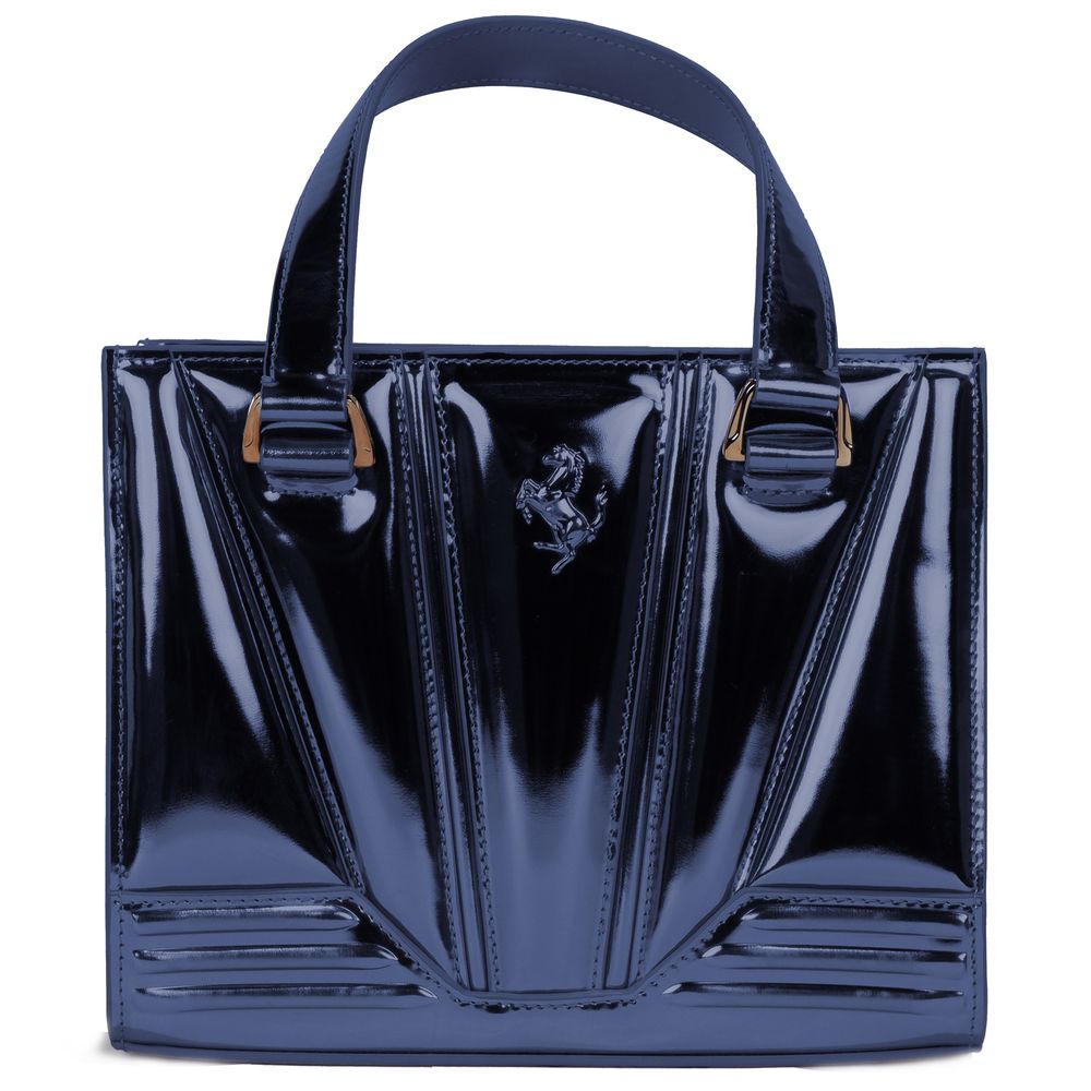 Bolso de piel azul
