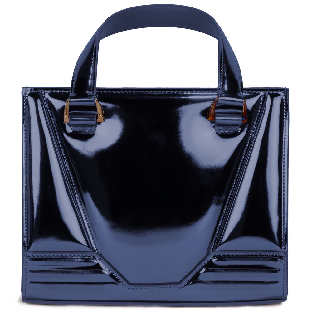 Bolso de piel azul
