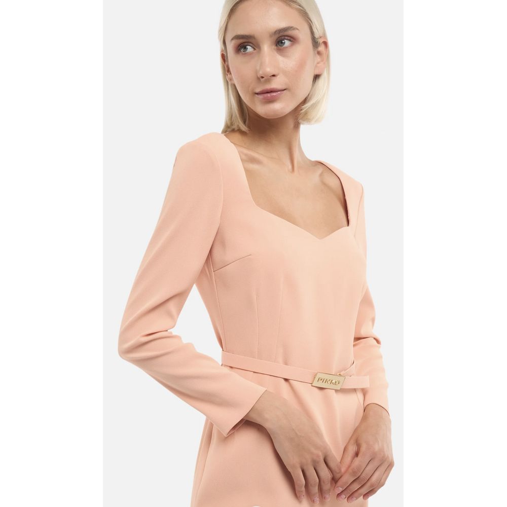 Pink Polyester Dress