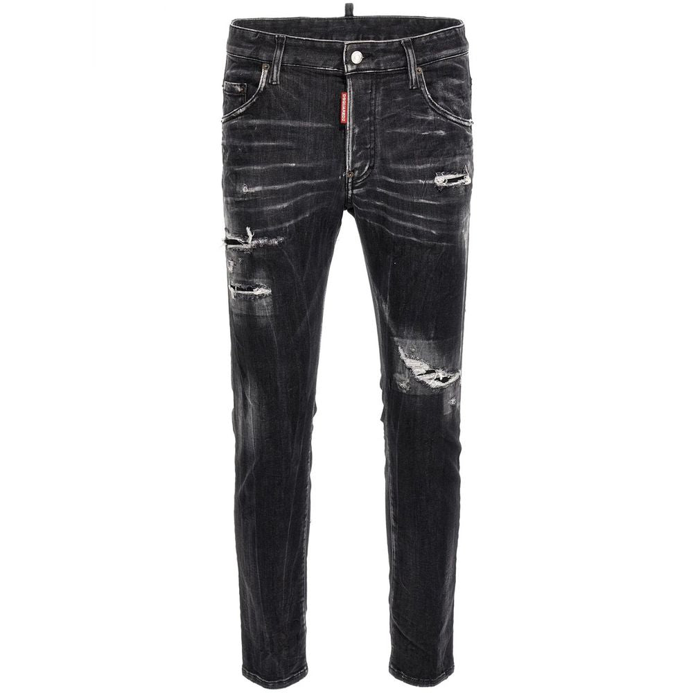 Vaqueros y pantalones negros de algodón
