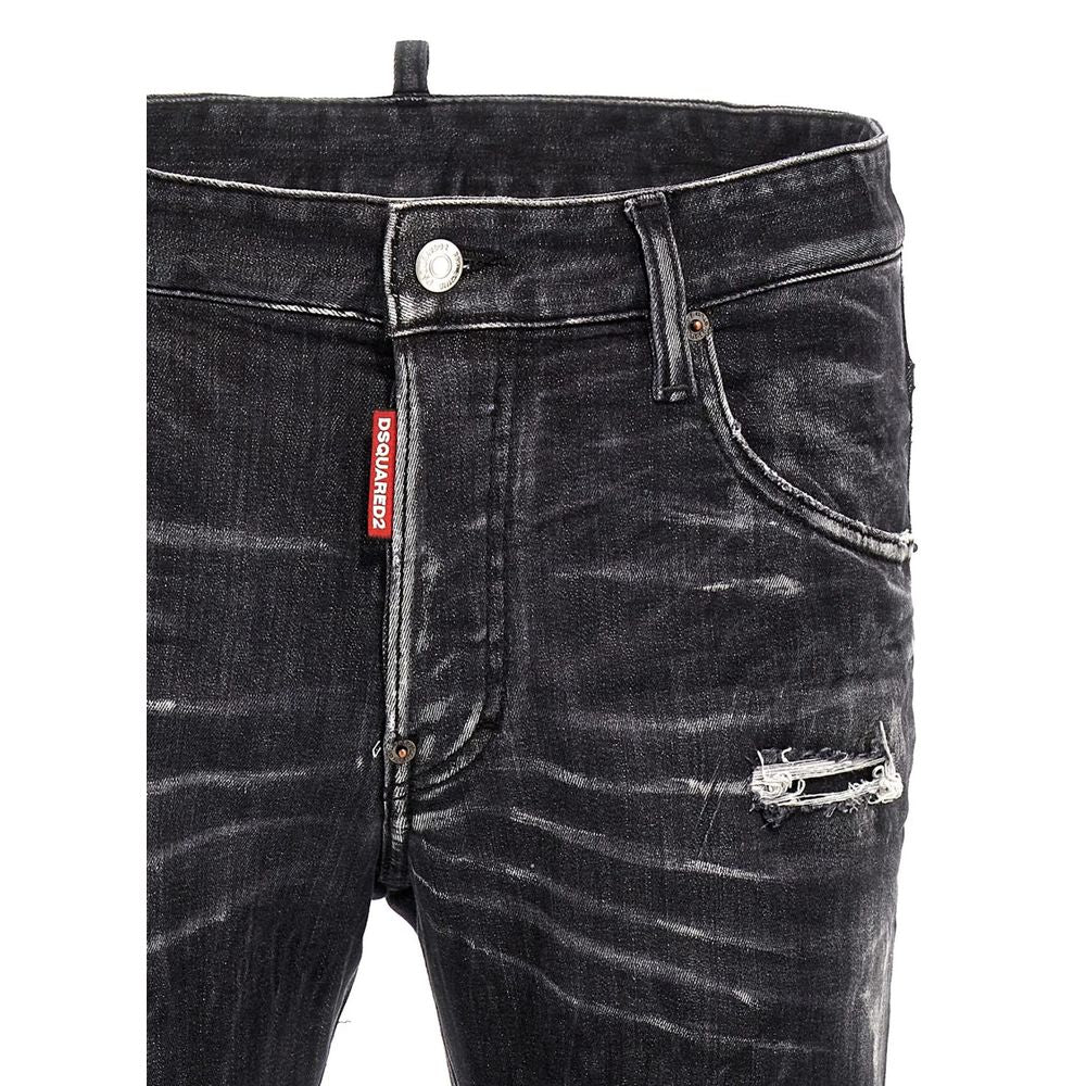 Vaqueros y pantalones negros de algodón