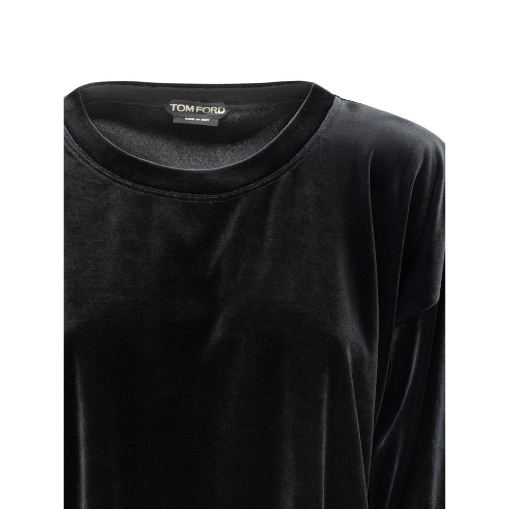 Black Synthetic Tops & T-Shirt