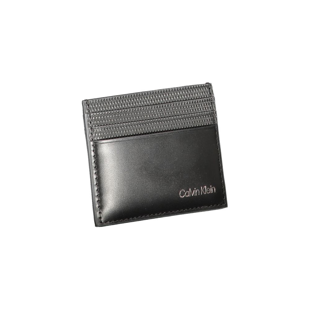 Cartera de piel negra