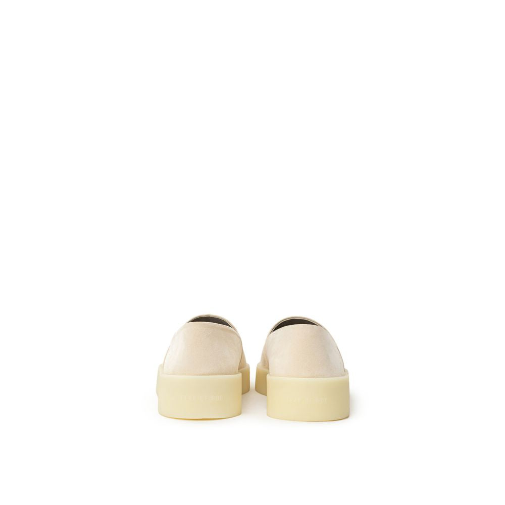 Mocasín de piel beige