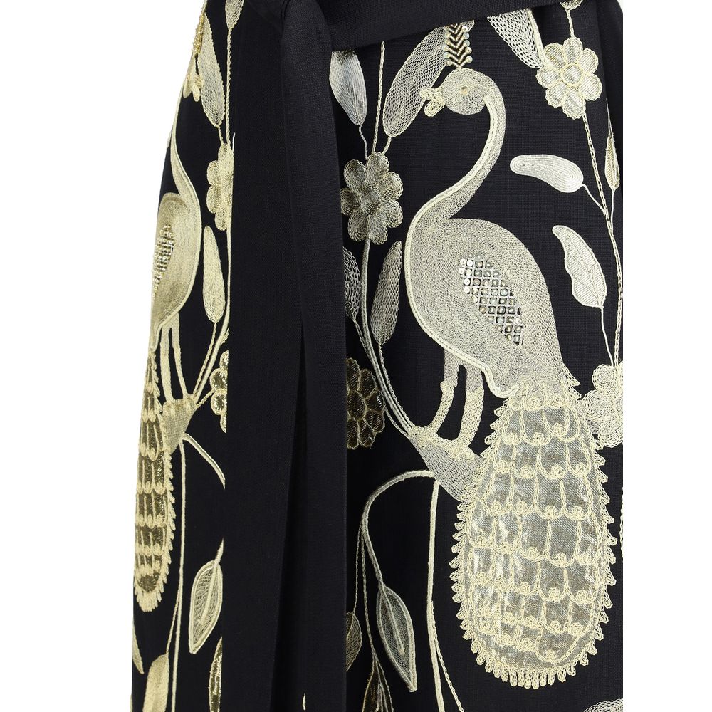 Embroidered long Vest