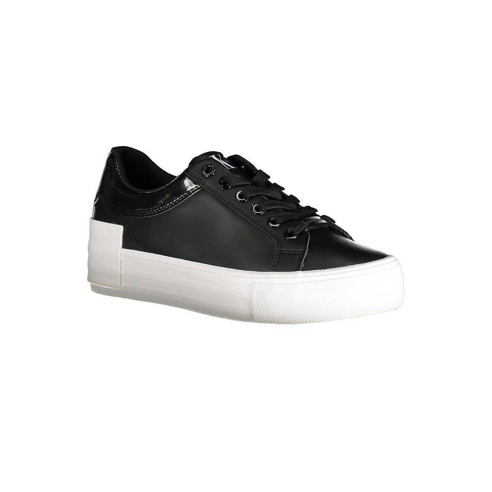 Zapatilla de poliéster negra