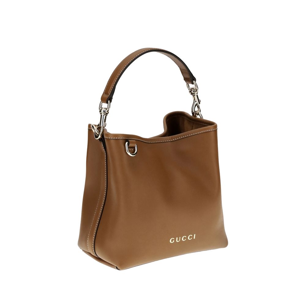 GG Emblem Leather Bucket Bag