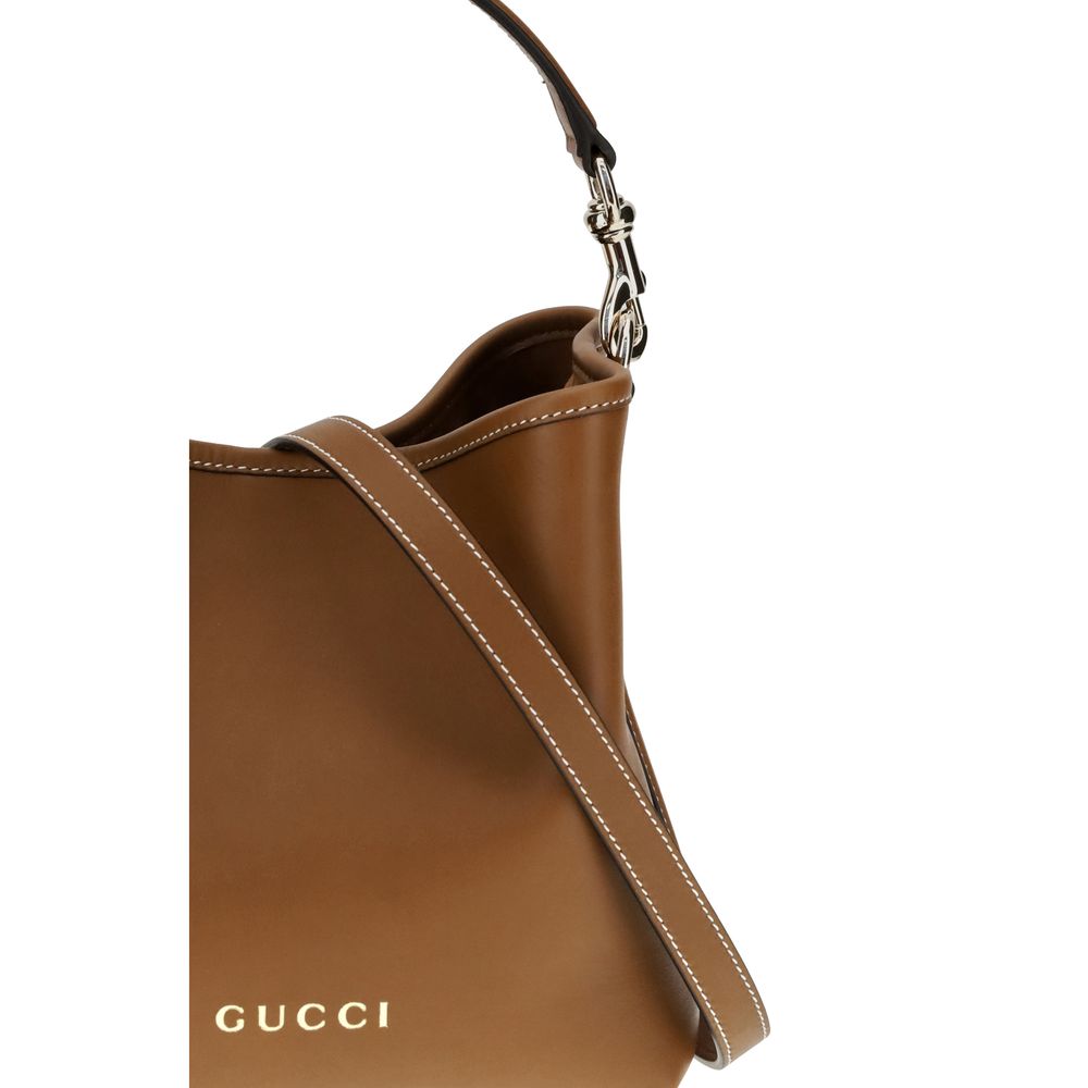 GG Emblem Leather Bucket Bag