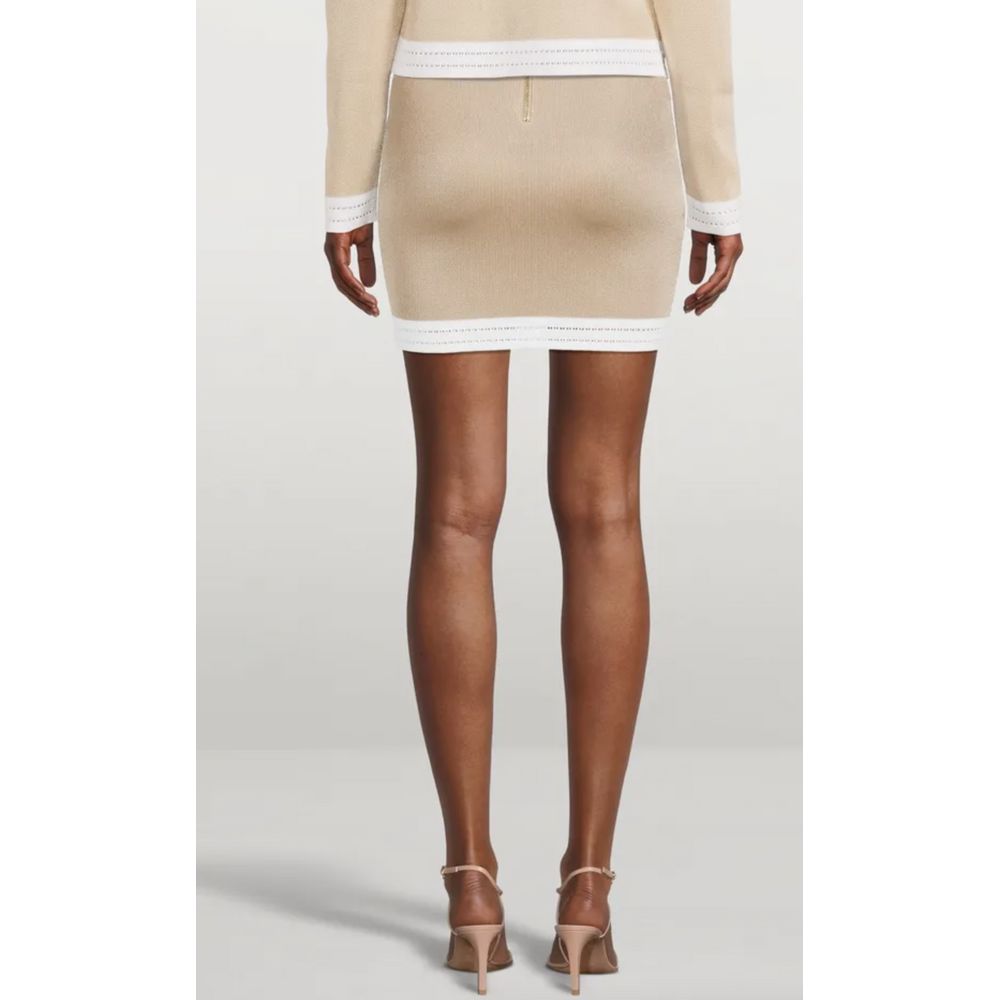 Beige Viscose Skirt