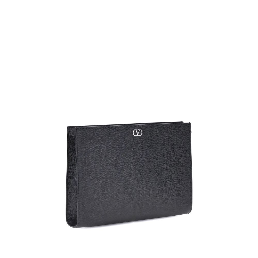 Grained leather Pouch