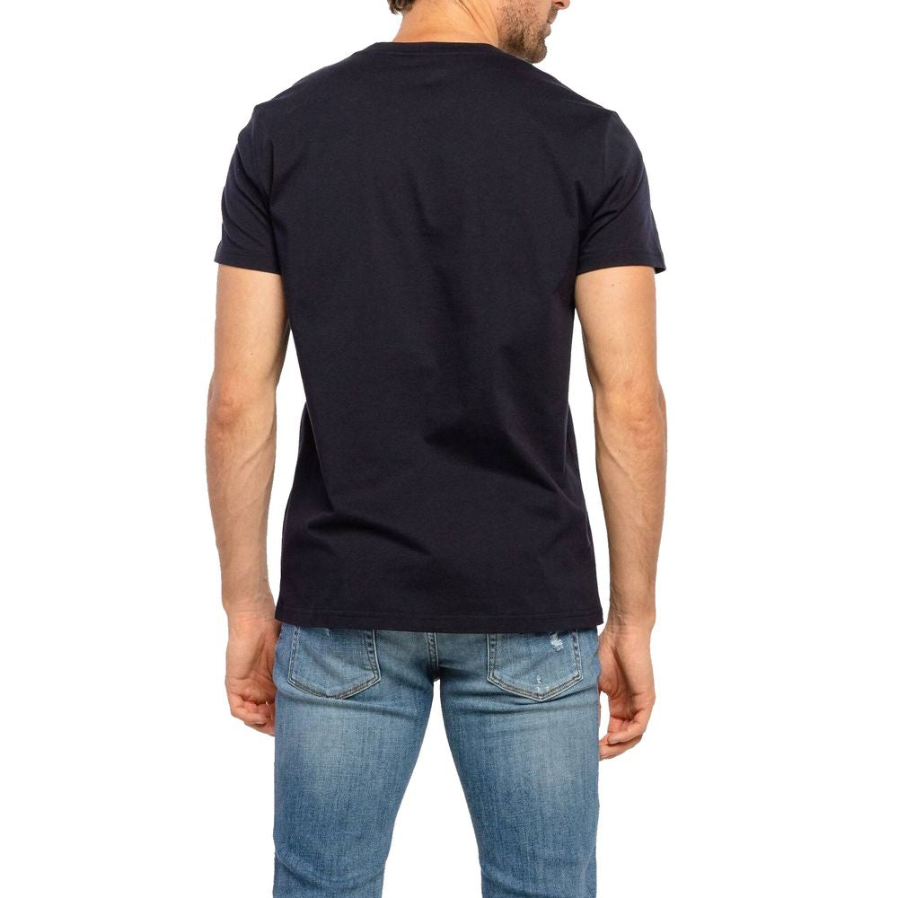 Camiseta azul de algodón