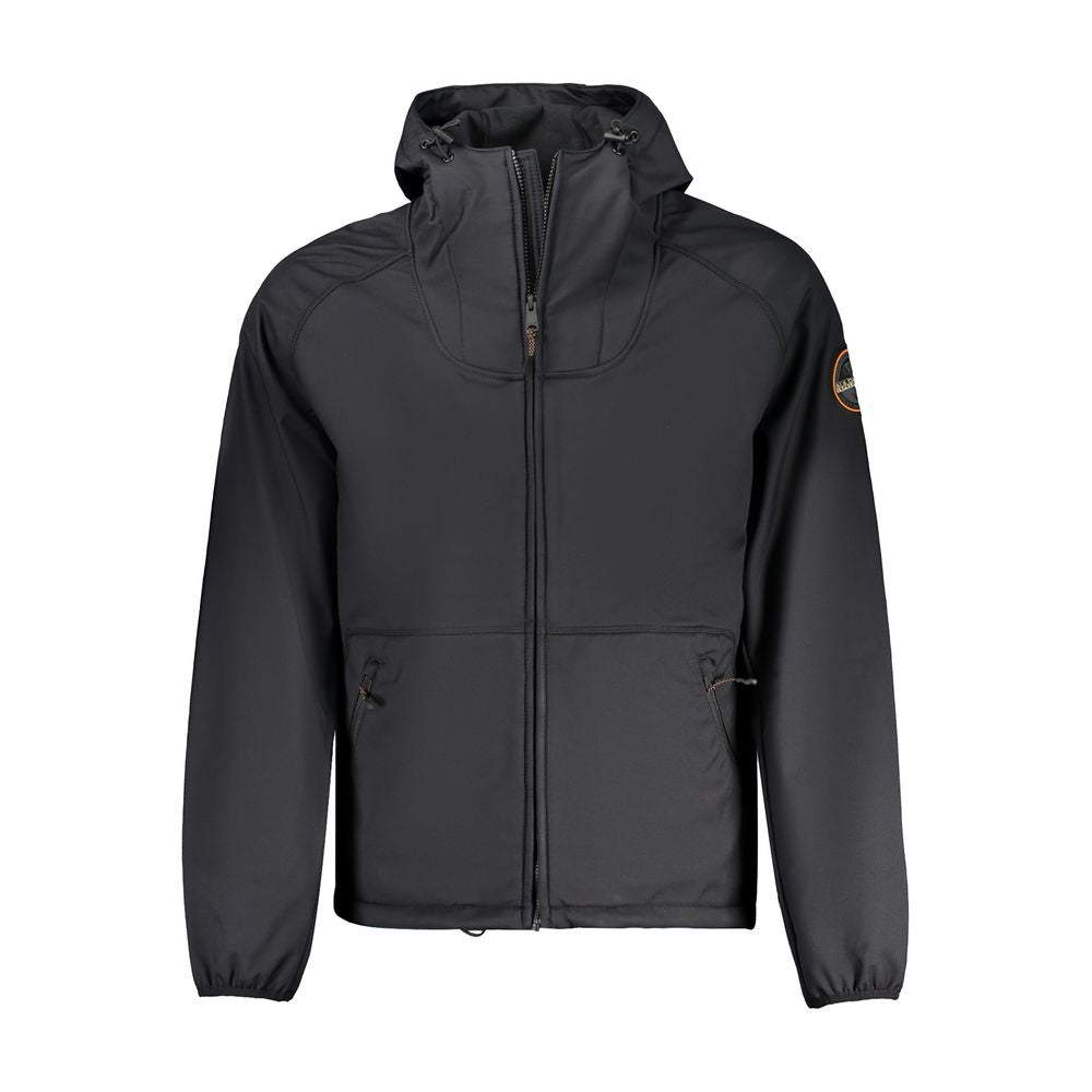 Chaqueta negra de poliéster