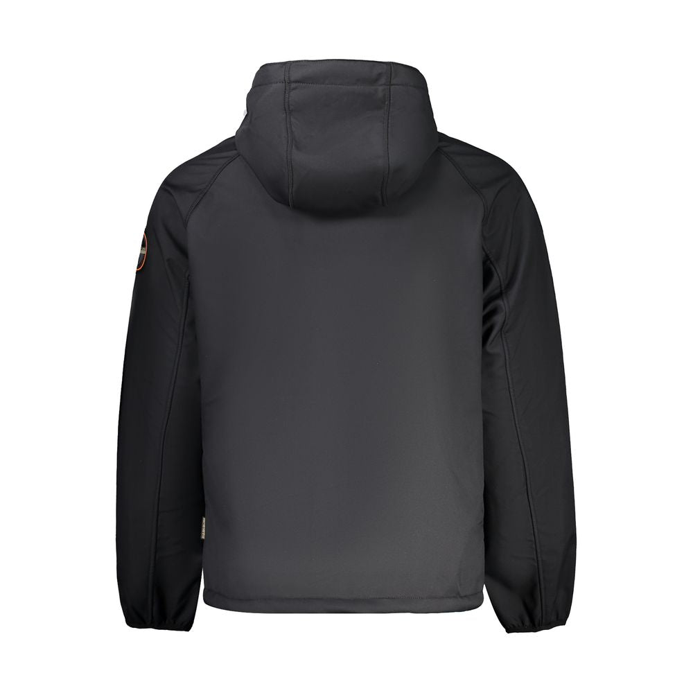 Chaqueta negra de poliéster