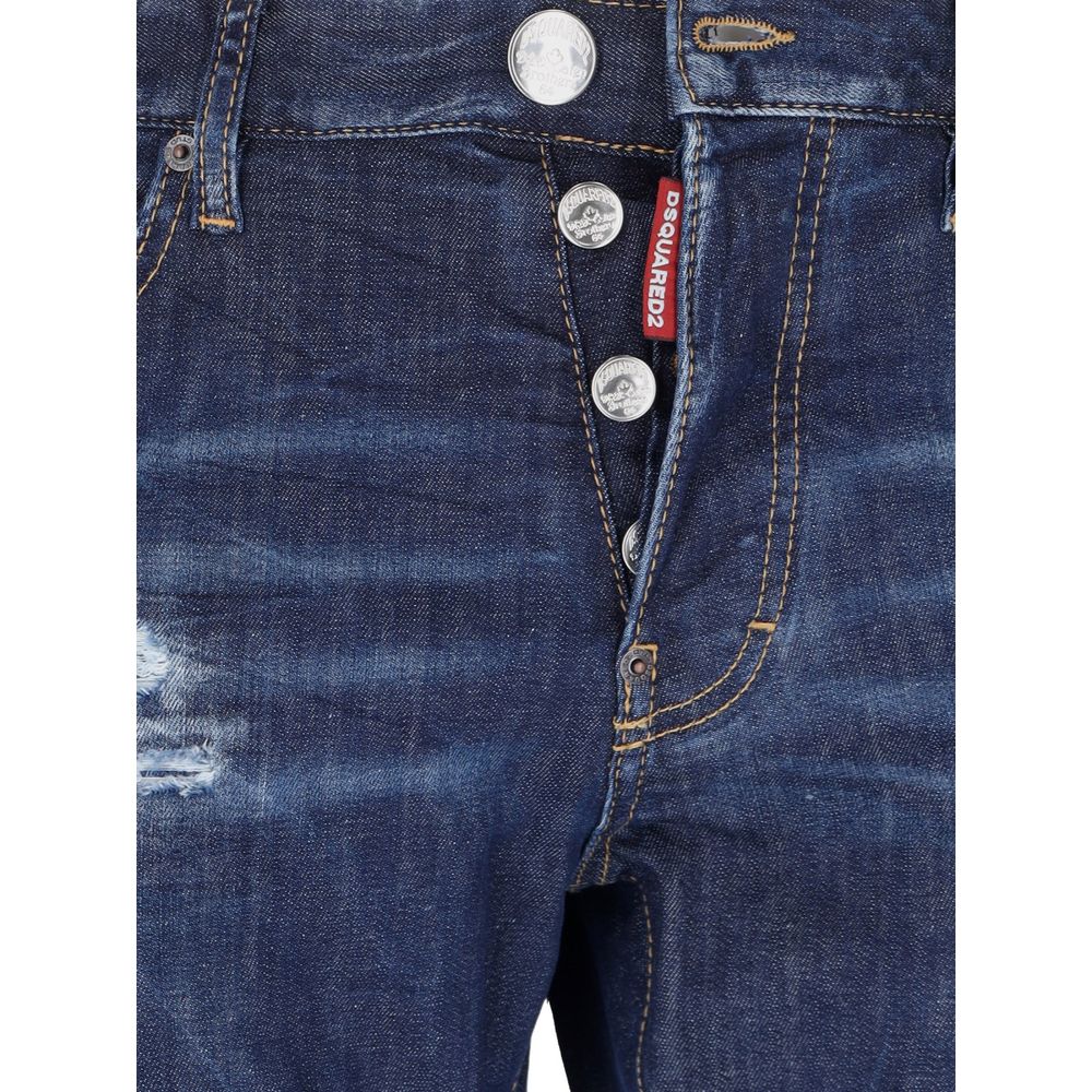 Pantalones y vaqueros de algodón azules