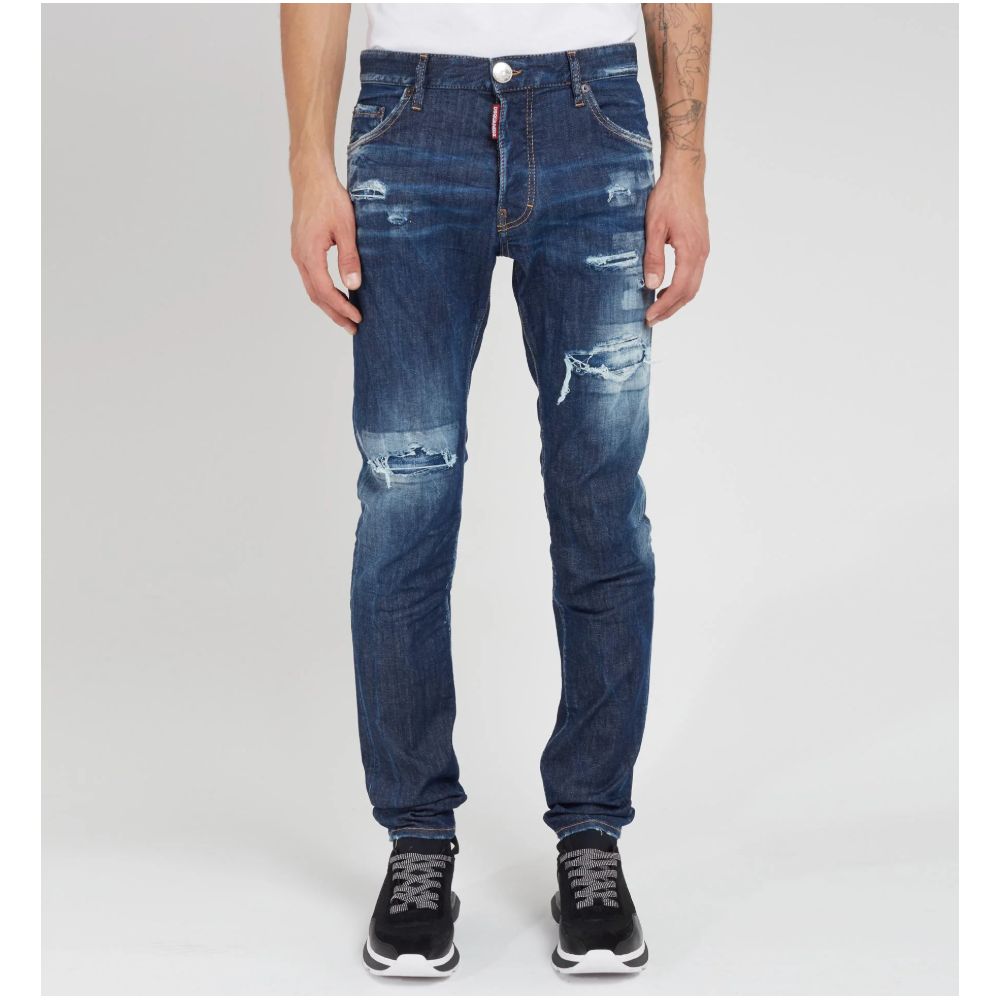 Pantalones y vaqueros de algodón azules