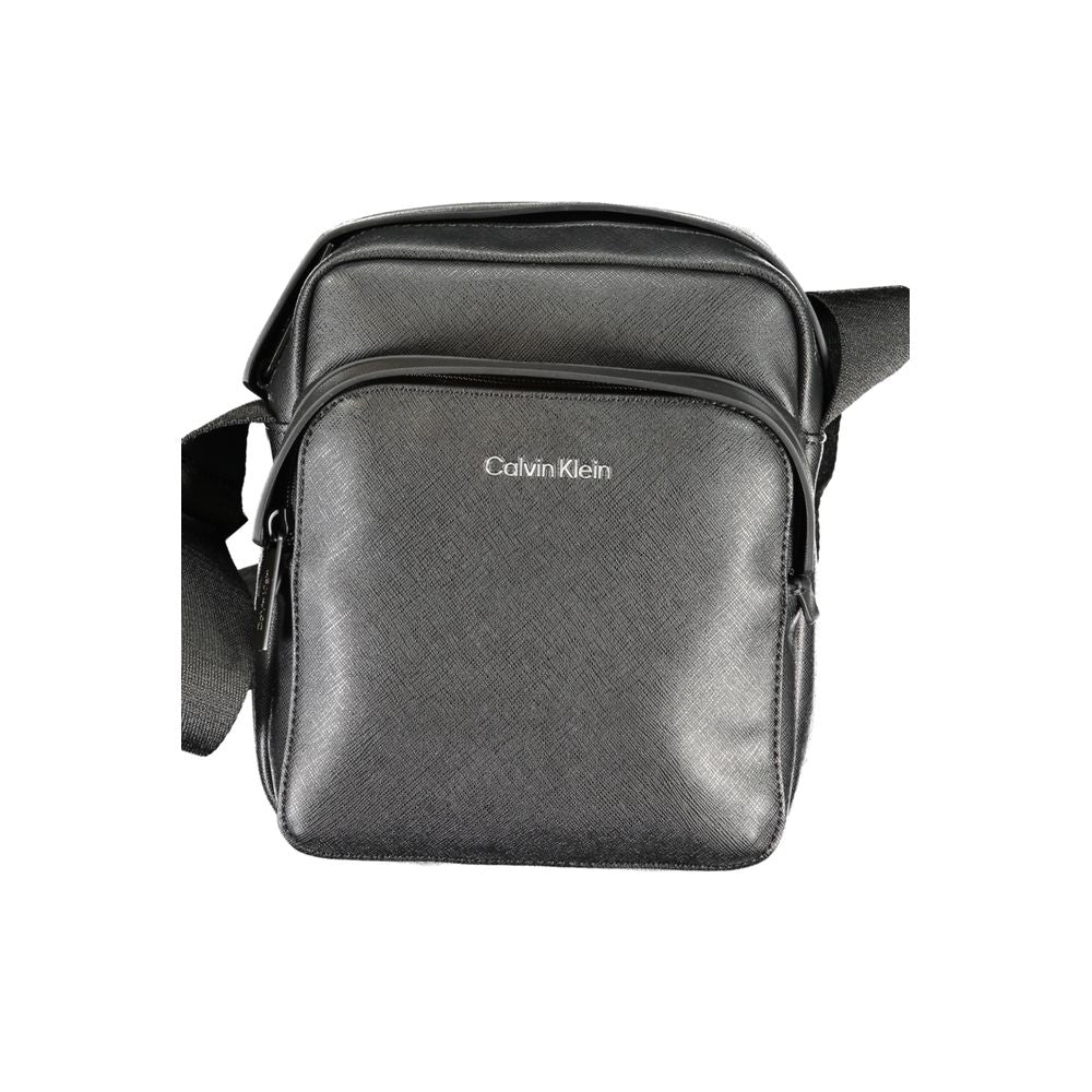 Bolso bandolera de poliéster negro