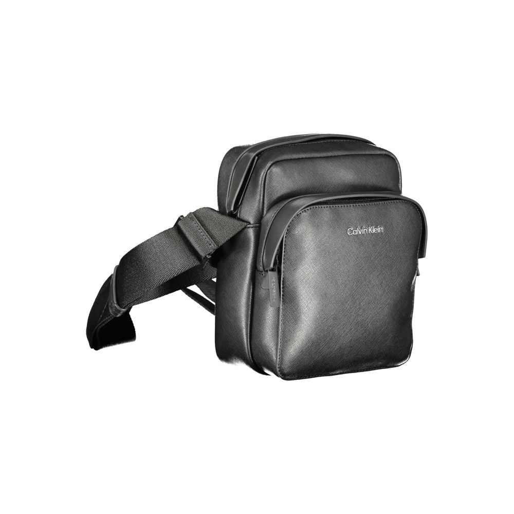 Bolso bandolera de poliéster negro