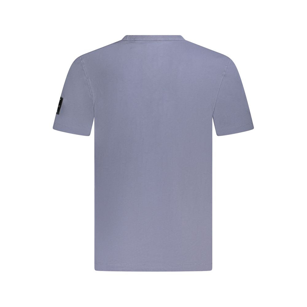 Camiseta azul de algodón
