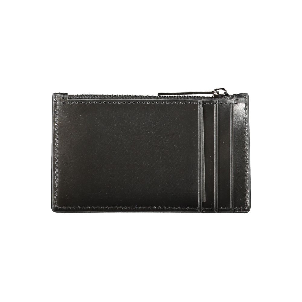 Cartera de piel negra