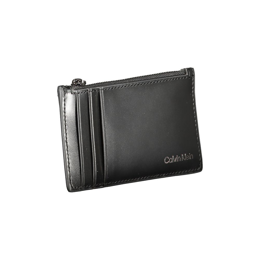 Cartera de piel negra