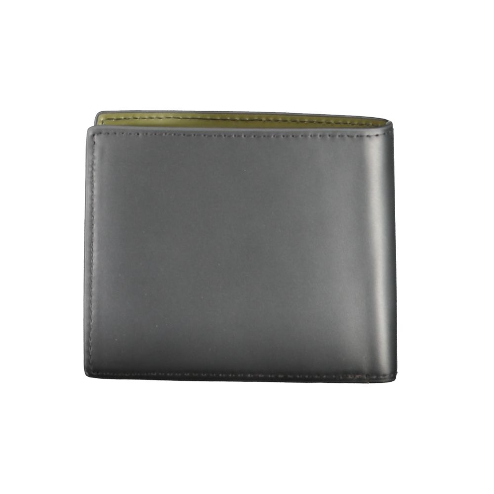Cartera de piel negra