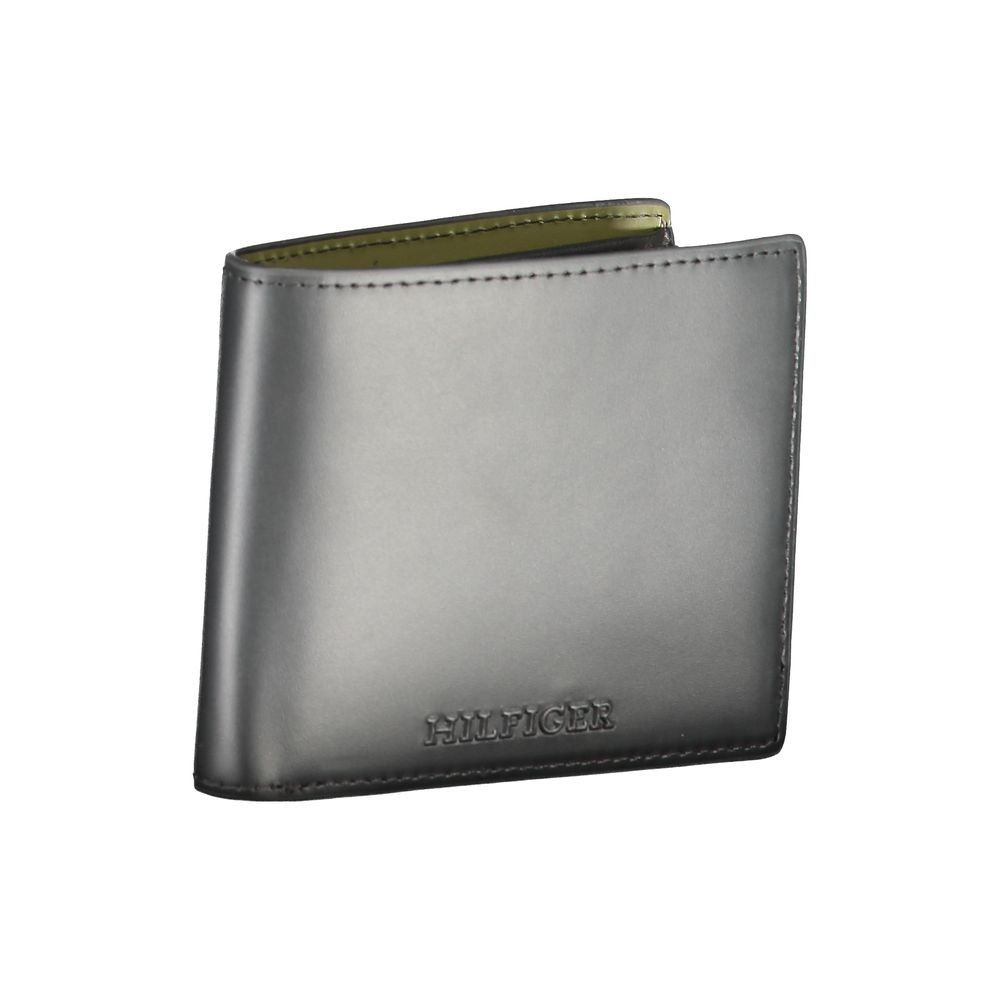Cartera de piel negra