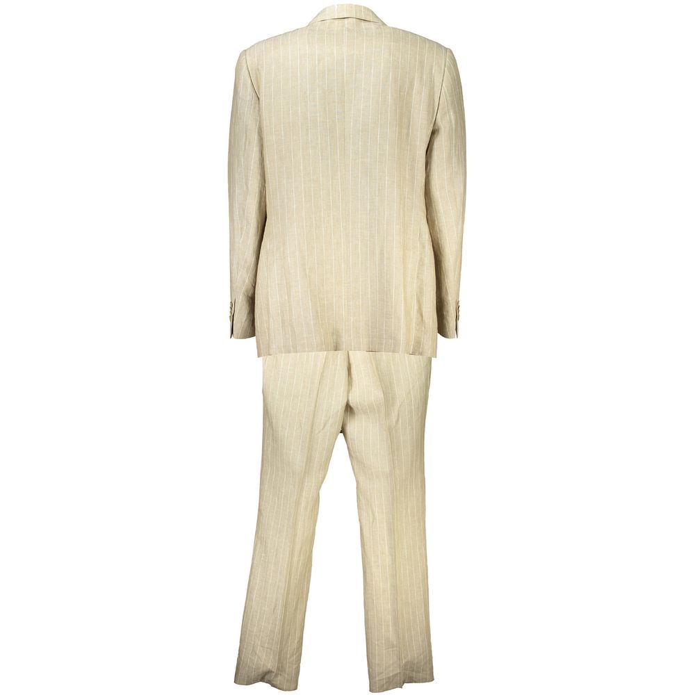 Beige Polyester Suit