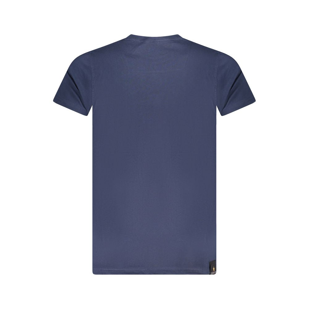 Camiseta azul de algodón