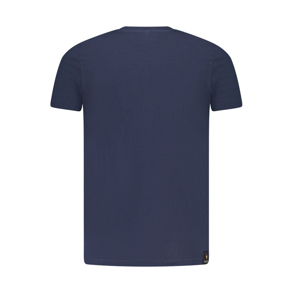 Camiseta azul de algodón