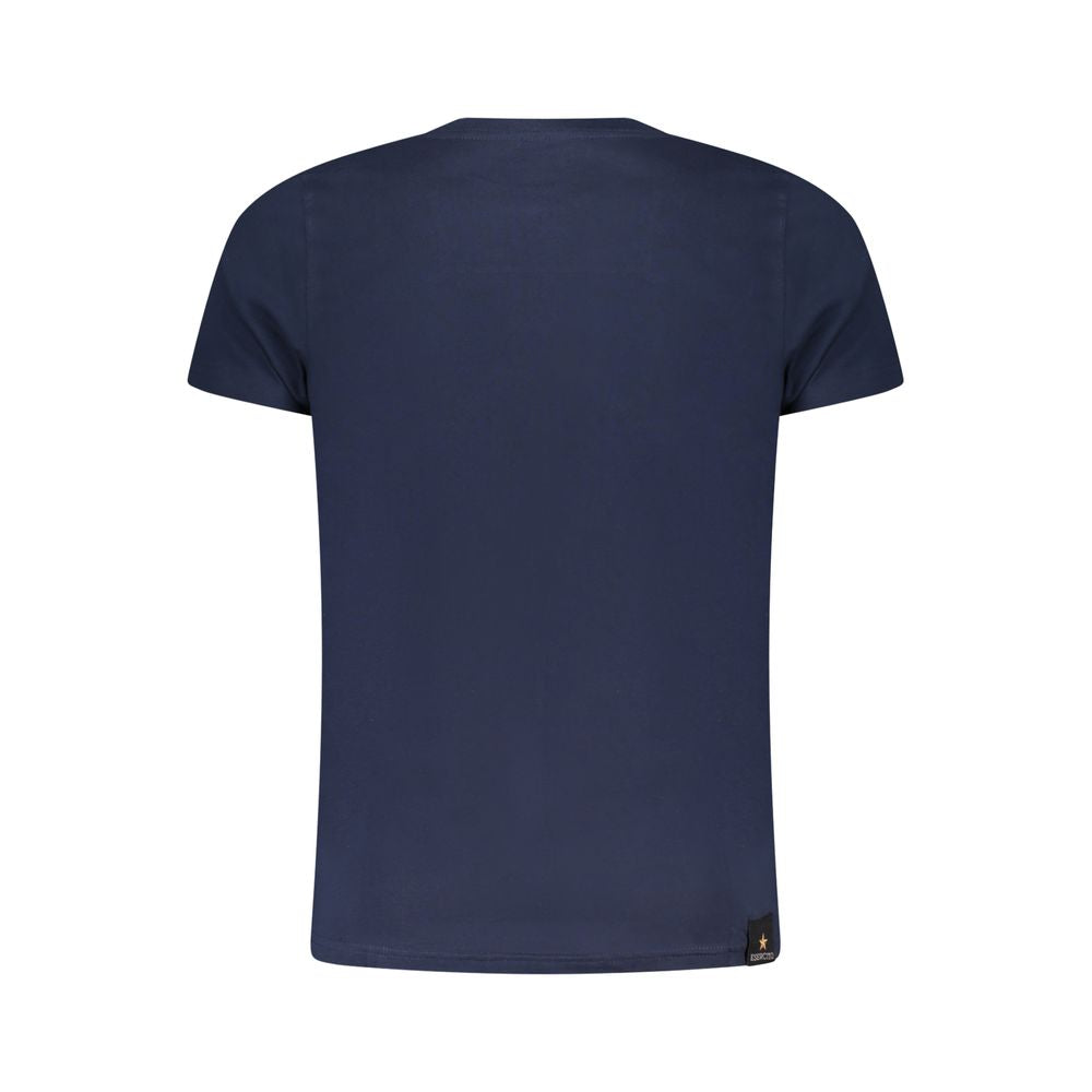 Camiseta azul de algodón