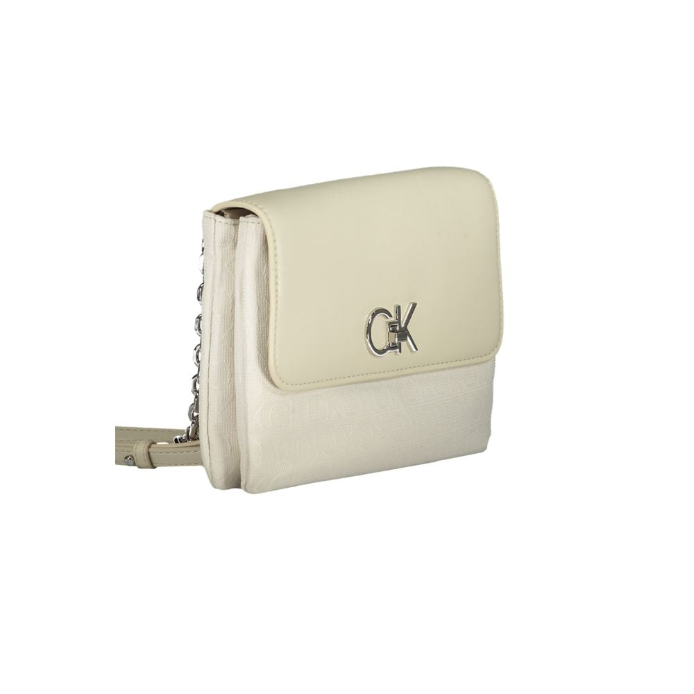Bolso de poliéster beige
