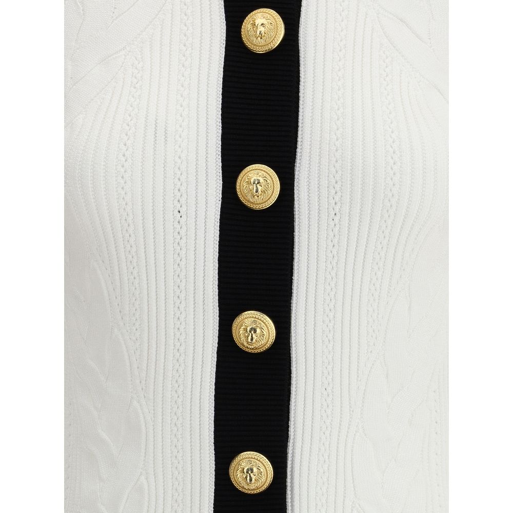 LS BUTTONED TORSADE KNIT CARDIGAN