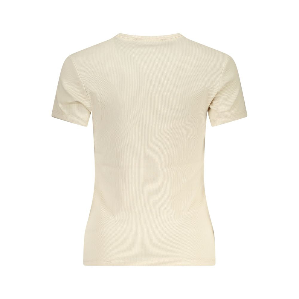 Beige Cotton Tops & T-Shirt