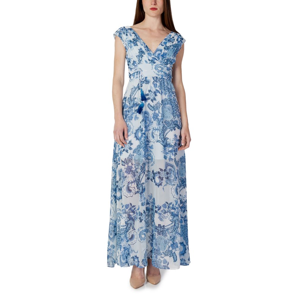 Vestido azul de poliéster