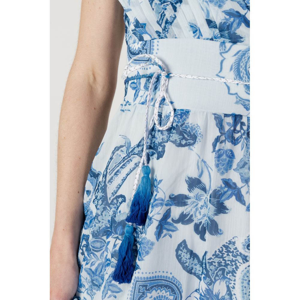 Vestido azul de poliéster