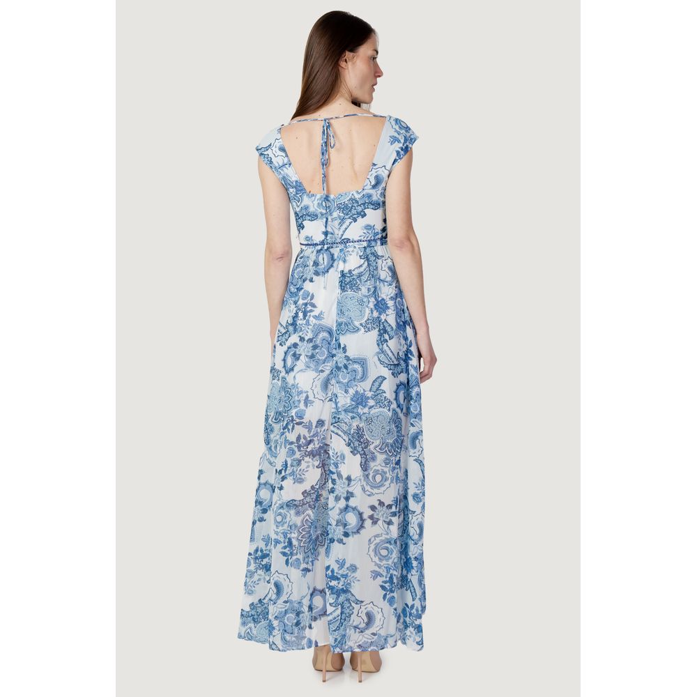 Vestido azul de poliéster