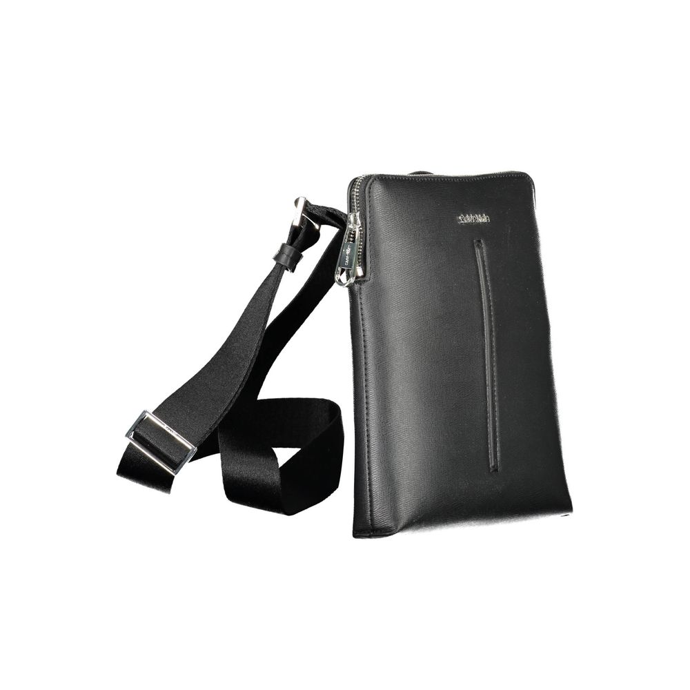 Black Polyester Shoulder Bag