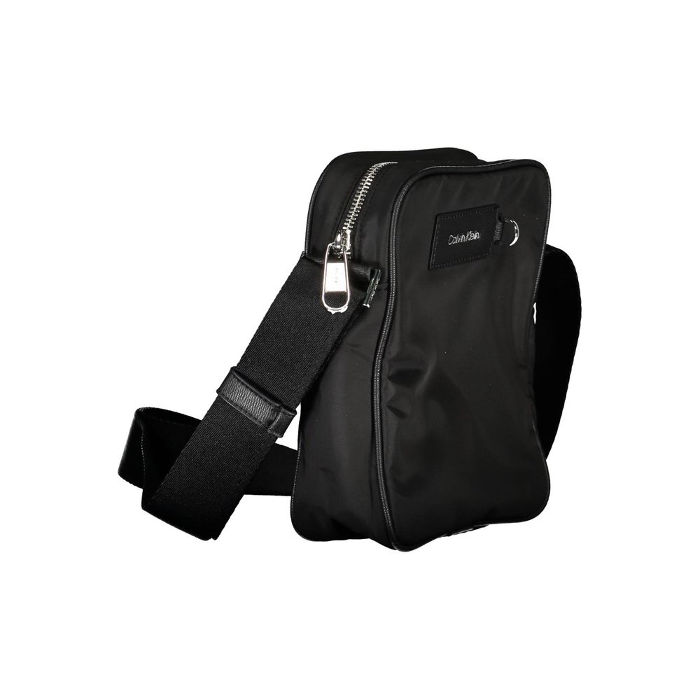 Black Polyester Shoulder Bag