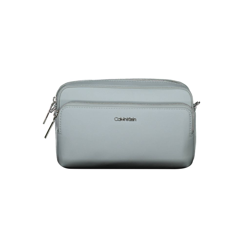 Blue Polyester Handbag