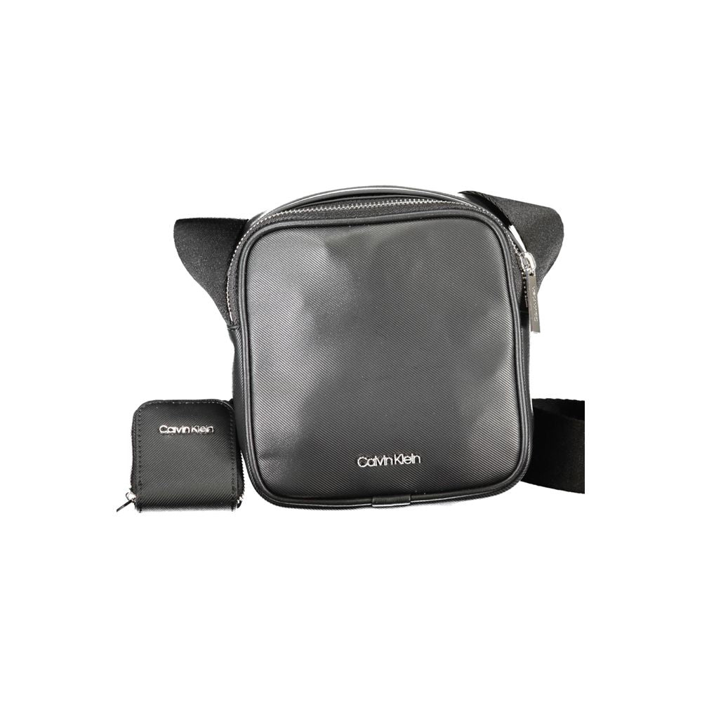Bolso bandolera de poliéster negro