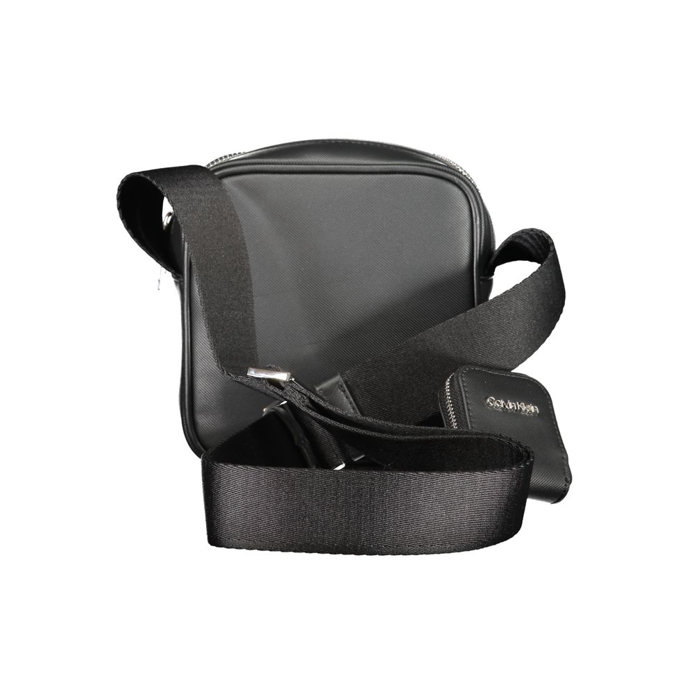Bolso bandolera de poliéster negro