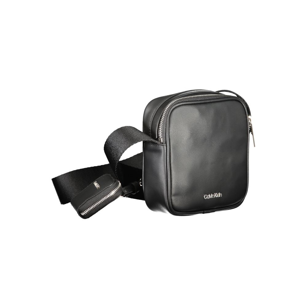 Bolso bandolera de poliéster negro