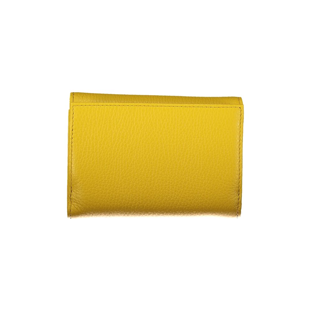 Cartera de piel amarilla