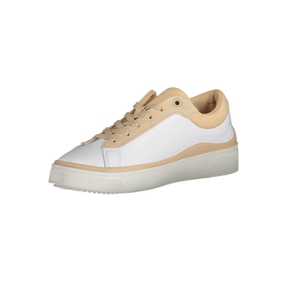White Polyester Sneaker