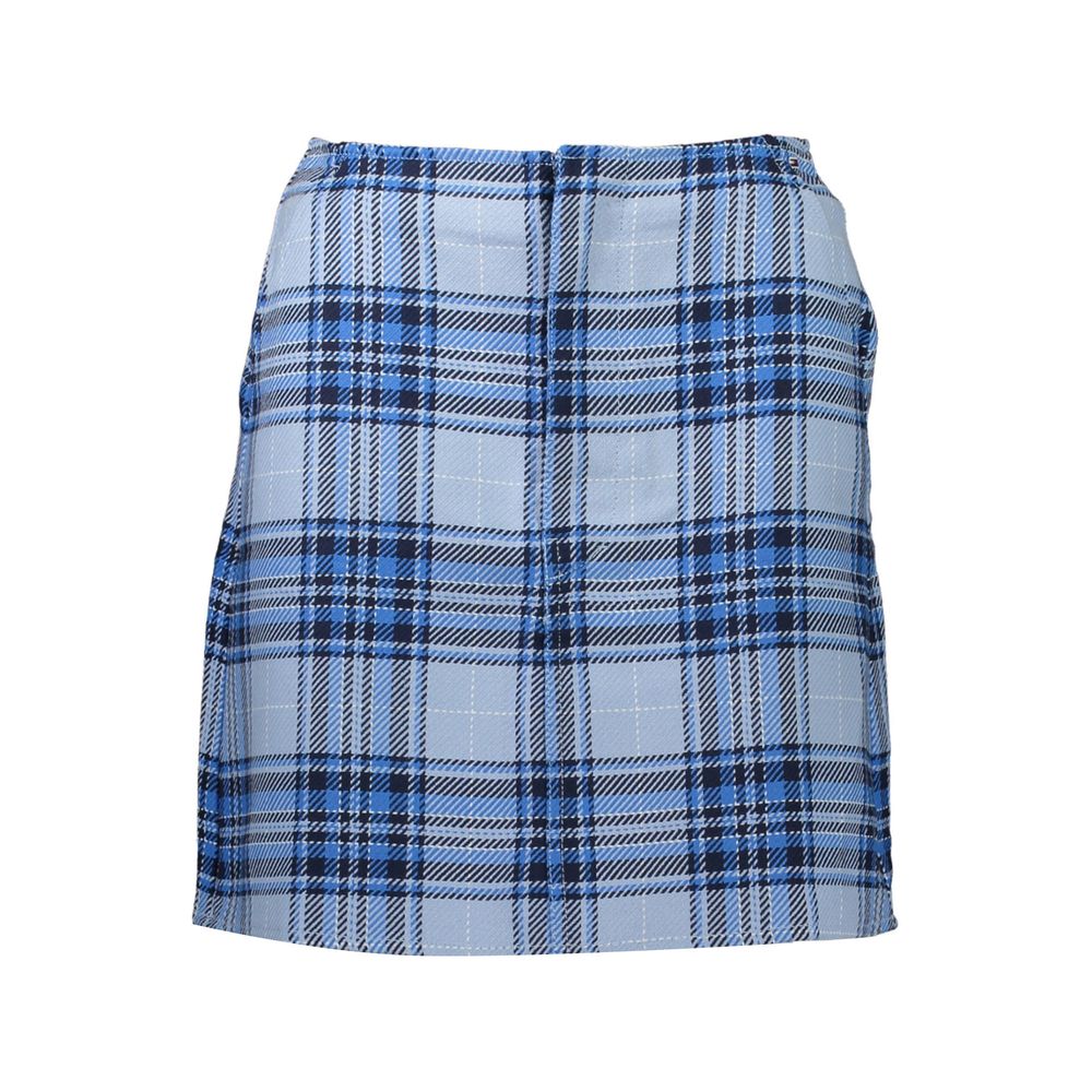Falda azul de algodón