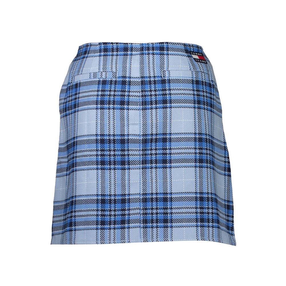 Falda azul de algodón