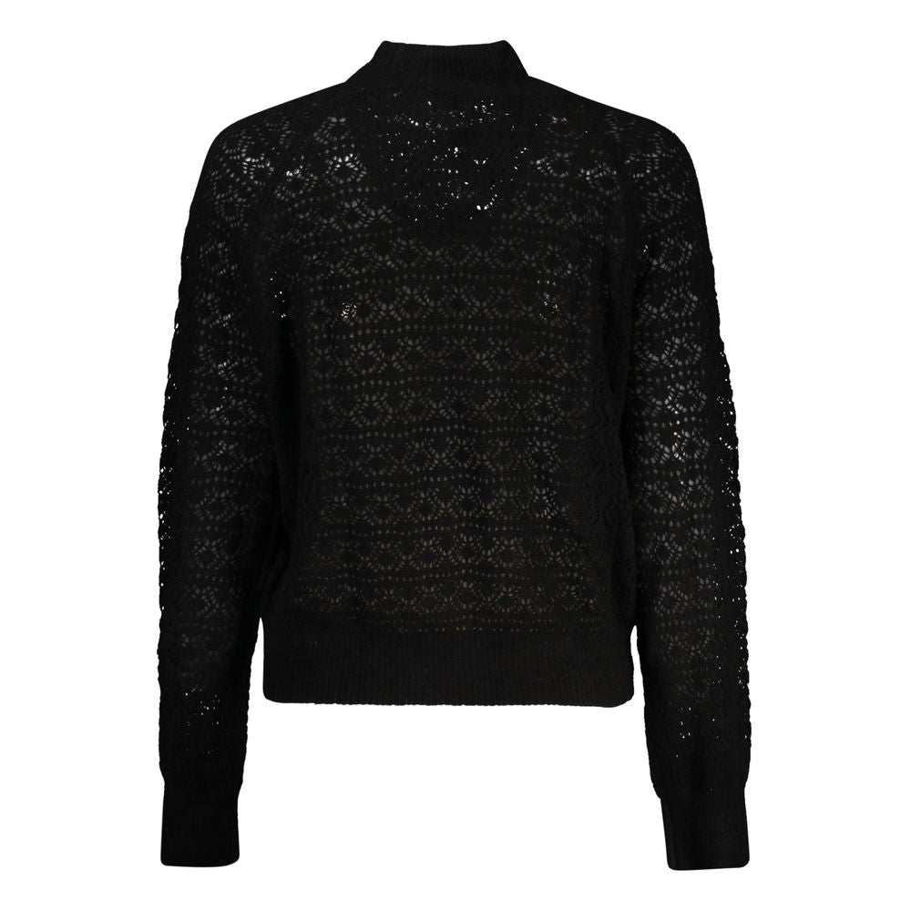 Black Alpaca Leather Sweater